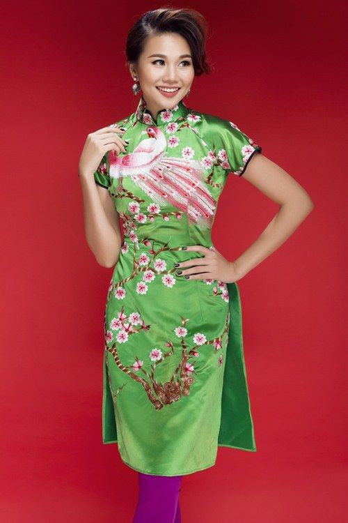 Áo dài cách tân đẹp tay ngắn