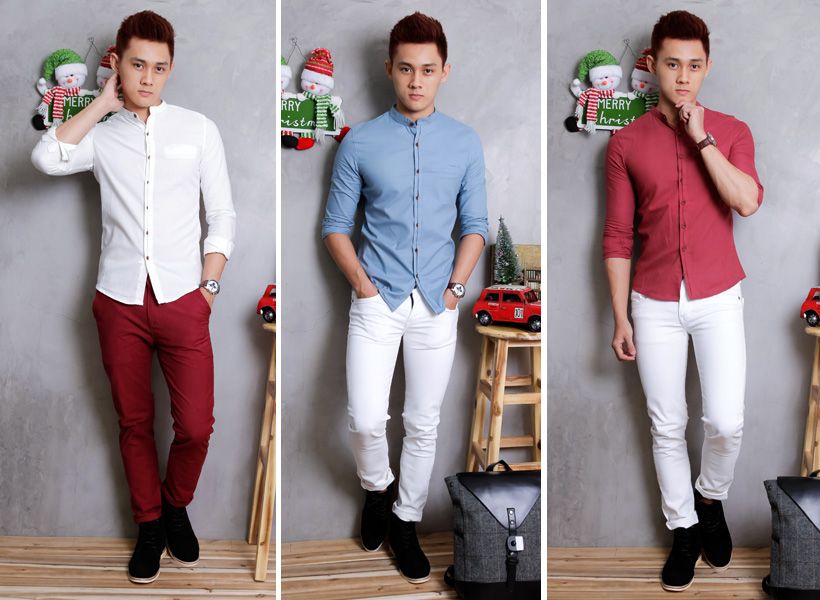 Quần kaki nam + áo sơ mi giúp bạn trở nên năng động