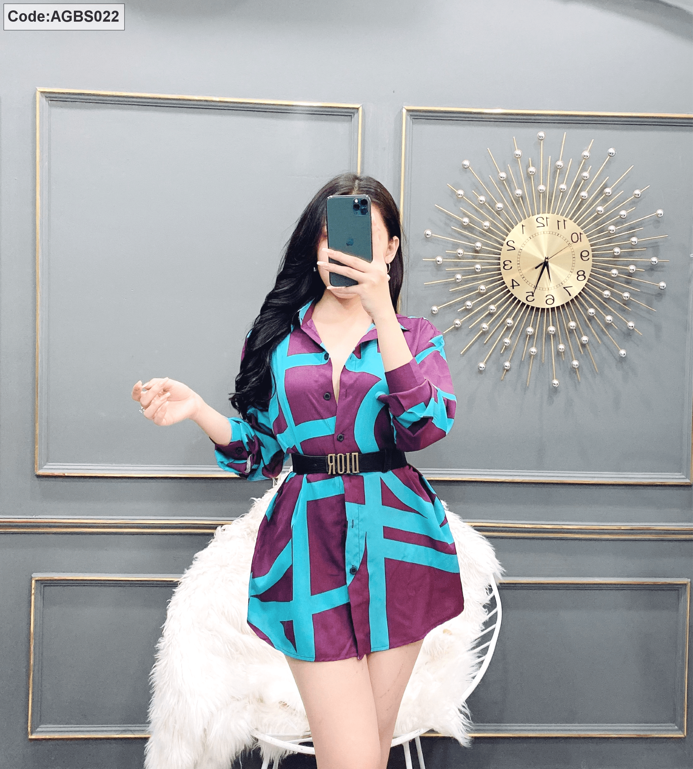 Áo mi họa tiết nữ mặc được 2 kiểu big size 60kg