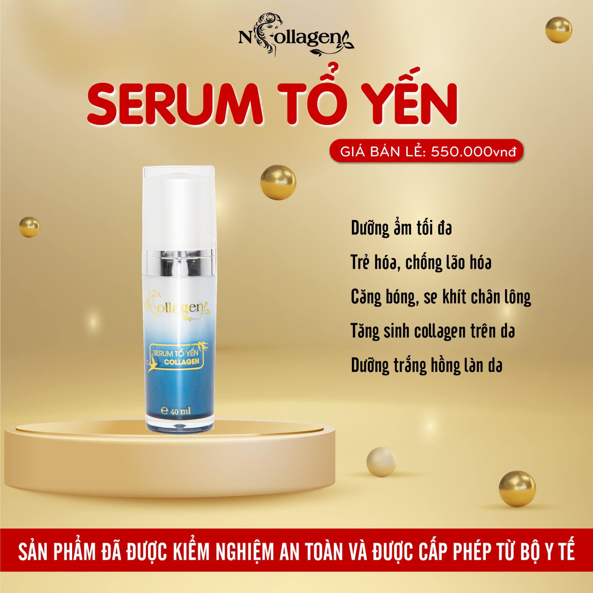 Chưa từng hạ nhiệt chính là Serum Tổ Yến N- Collagen