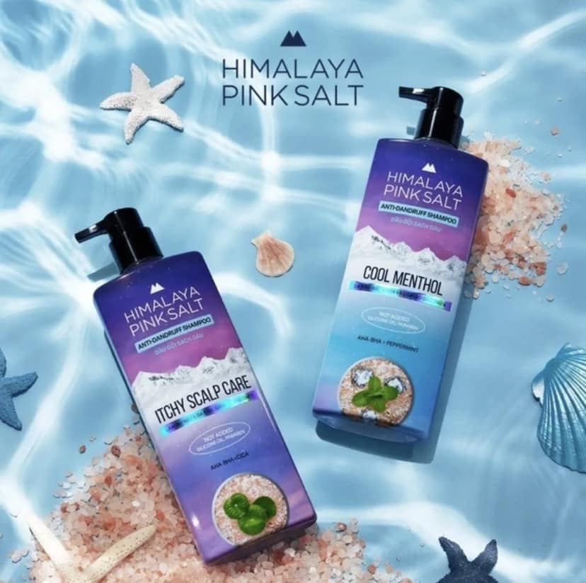 Dầu Gội Sạch Gàu Muối Hồng Ngăn Ngừa Gàu Giảm Ngứa Himalaya Pink Salt Mát Lạnh Bạc Hà Cool Menthol 650ml