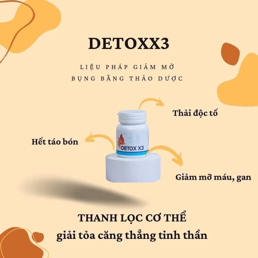 Detox X3 Trà xanh rau xanh thảo dược thiên nhiên