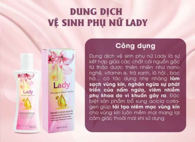 Dung dịch vệ sinh Lady Hồng Tâm - tuyệt chiêu của phụ nữ hiện đại