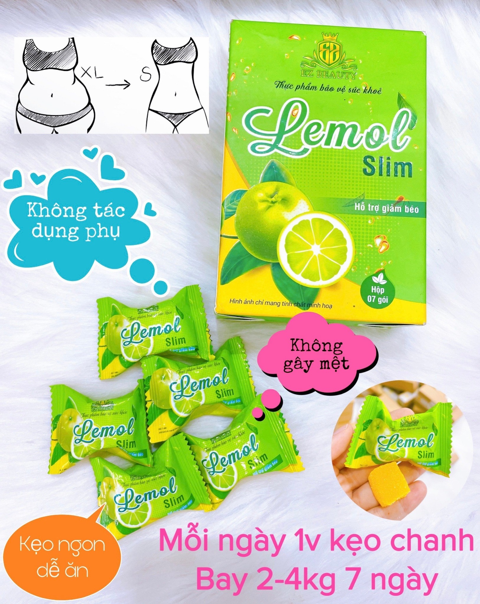 kẹo Chanh giảm cân Lemol Slim.... giải pháp giảm cân an toàn cho bạn