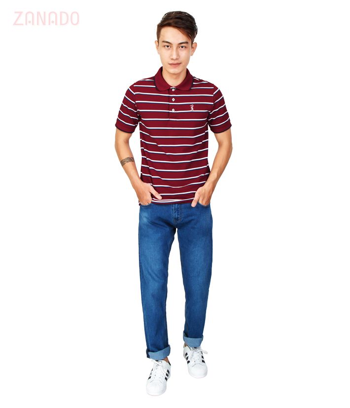 Quần jeans mix với áo thun Polo