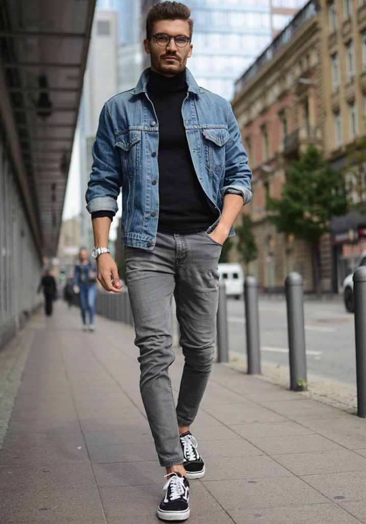 Quần Jeans nam mix cùng với khoác Bomber Jacket