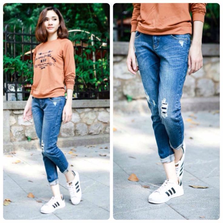 Quần boyfriend sẽ là nét độc đáo phá cách trong phong cách sành điệu cho cô nàng năng động