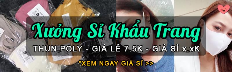 Xưởng sỉ khẩu trang vải thun giá rẻ