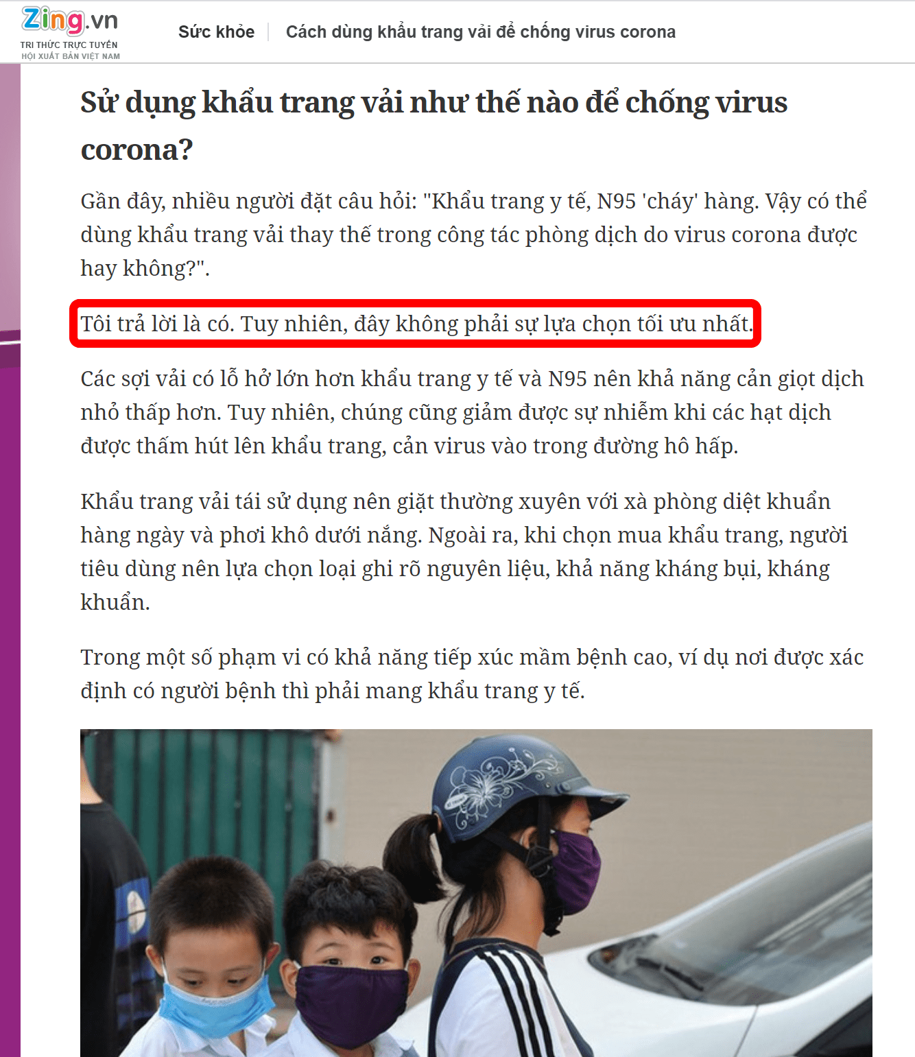 Cách sử dụng khẩu trang vải đúng cách