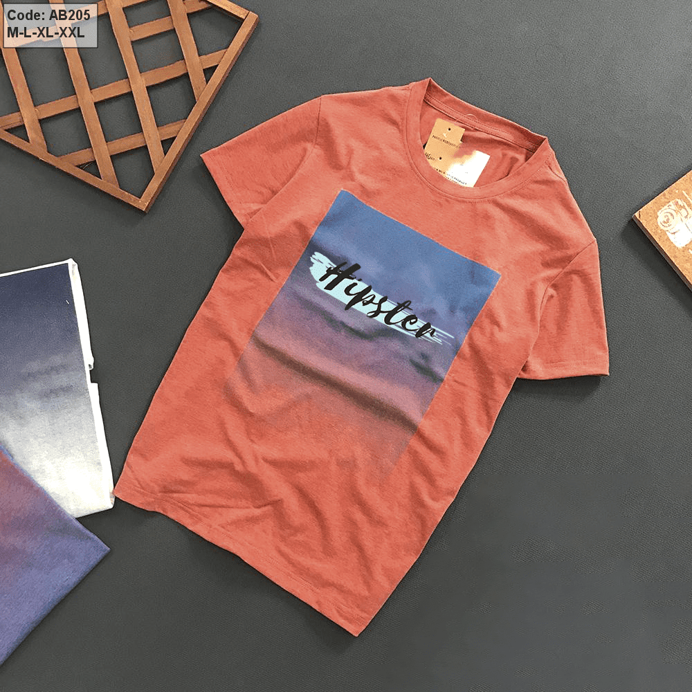 Áo thun nam cổ tròn Hipster
