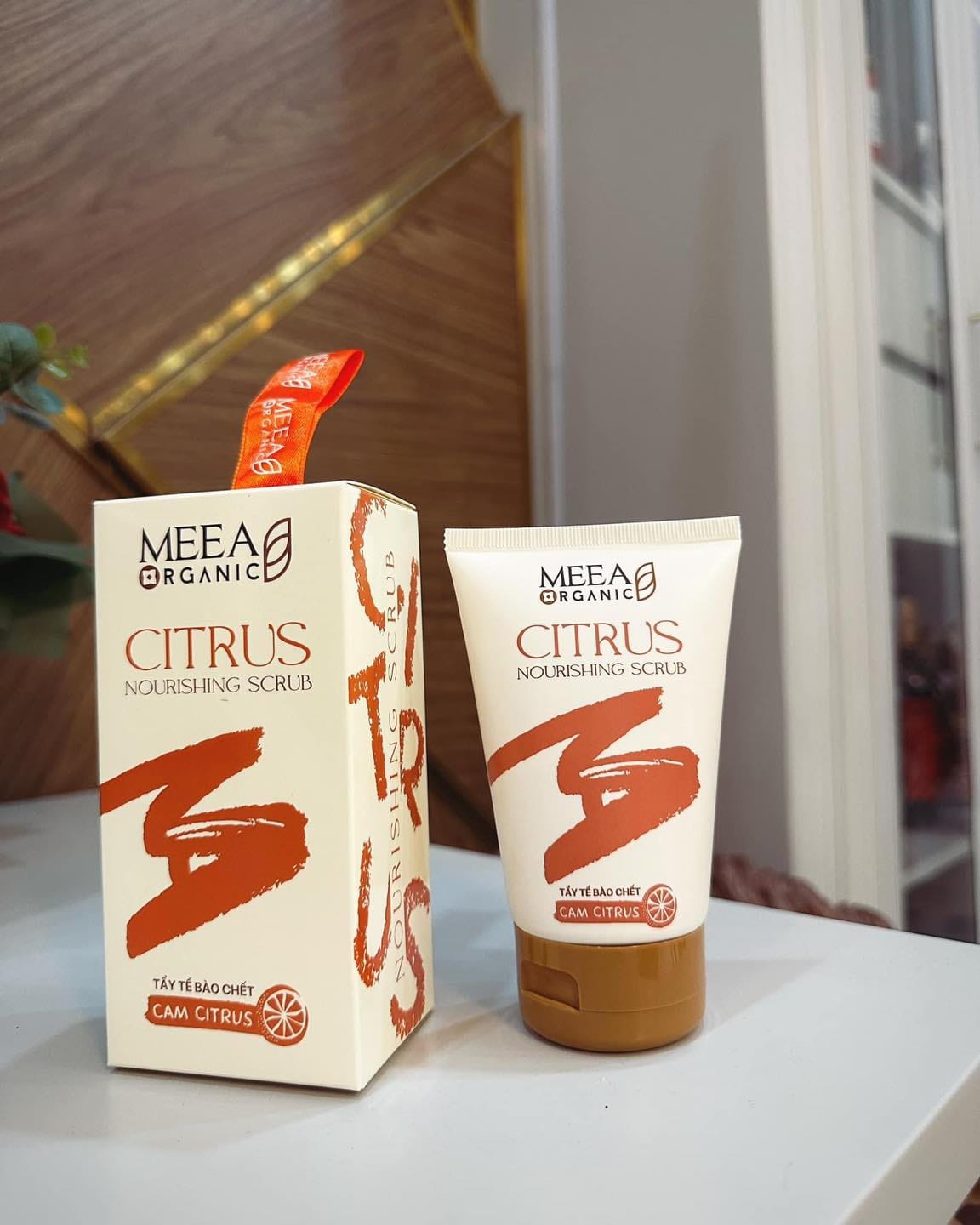 Tẩy Tế Bào Chết Face Cam Citrus Meea Organic Nouishing Scrub