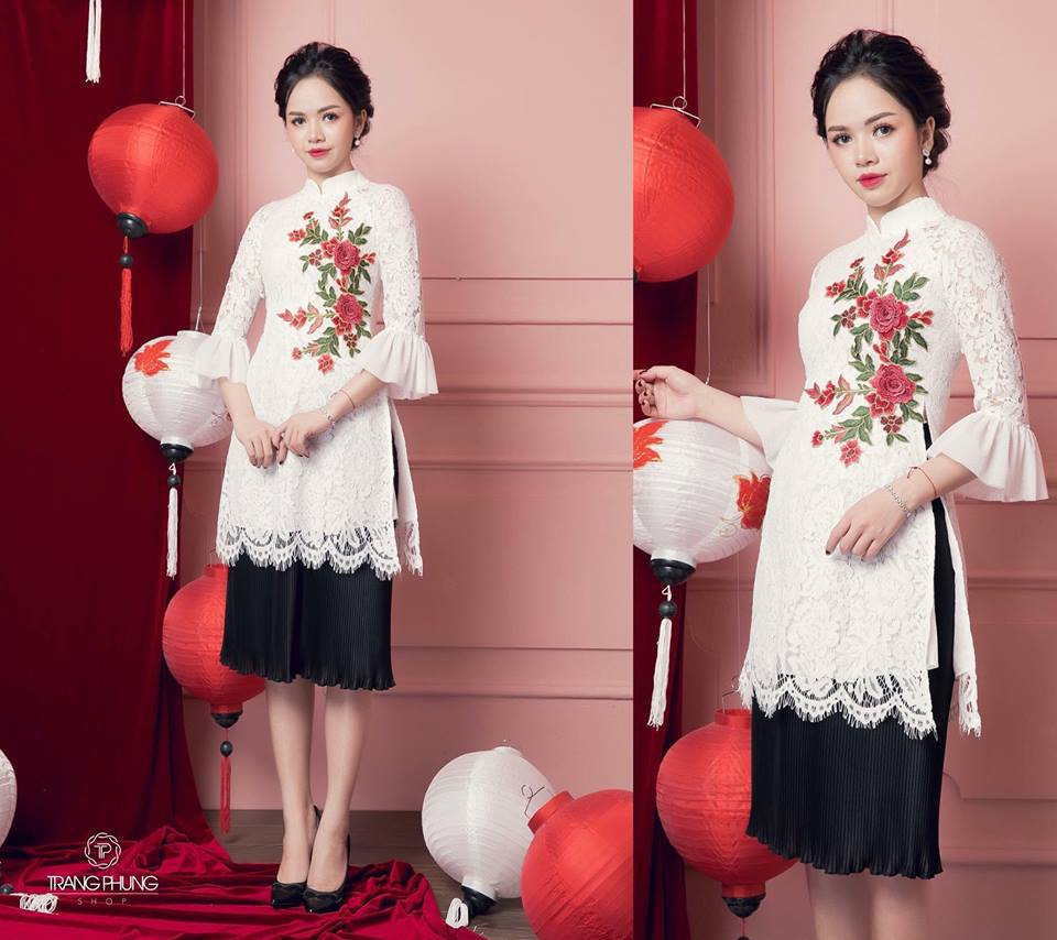 Áo dài nữ cách tân đẹp cũng được diện thường xuyên trên đường phố, những dịp đi chơi tụ tập bạn bè, hẹn hò,…