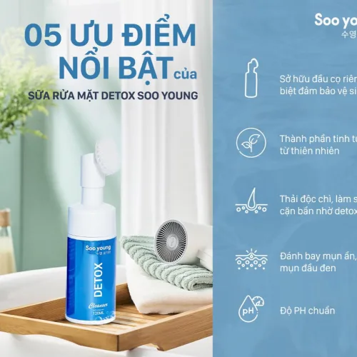 05 ưu điểm “nổi bật" của sữa rửa mặt Detox Soo Young