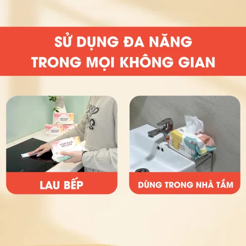 1 Bịch 10 Gói Khăn Ướt Mini Ban Mai Topgia