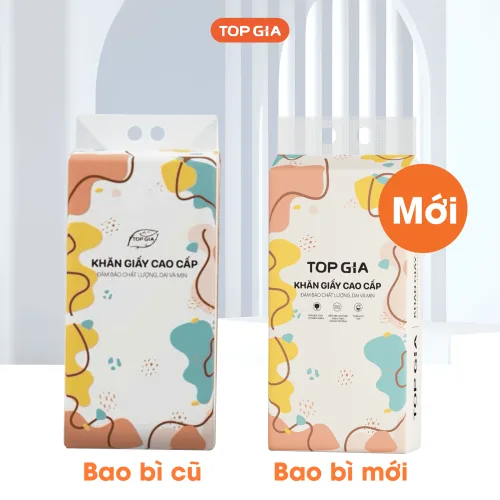 1 Bịch Giấy Vệ Sinh Rút Đáy Topgia Đa Sắc