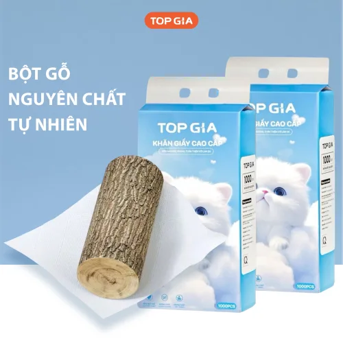 1 Bịch Khăn Giấy Rút Đáy Topgia Gia Gia Xanh