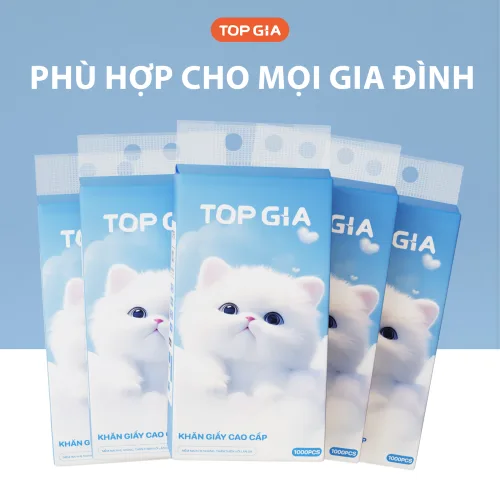 1 Bịch Khăn Giấy Rút Đáy Topgia Gia Gia Xanh