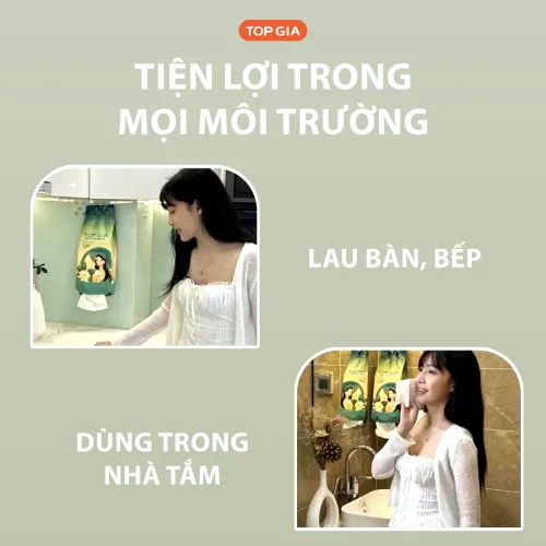 1 Bịch Khăn Mặt Khô Sắc Việt Topgia Hình Cô Gái