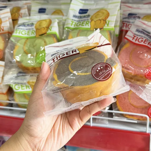 1 Cái Bánh Bông Lan Cuộn Da Hổ ZHUOGUAN 4 Màu (Vàng, Hồng, Nâu, Xanh)