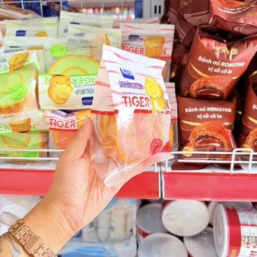 1 Cái Bánh Bông Lan Cuộn Da Hổ ZHUOGUAN 4 Màu (Vàng, Hồng, Nâu, Xanh)