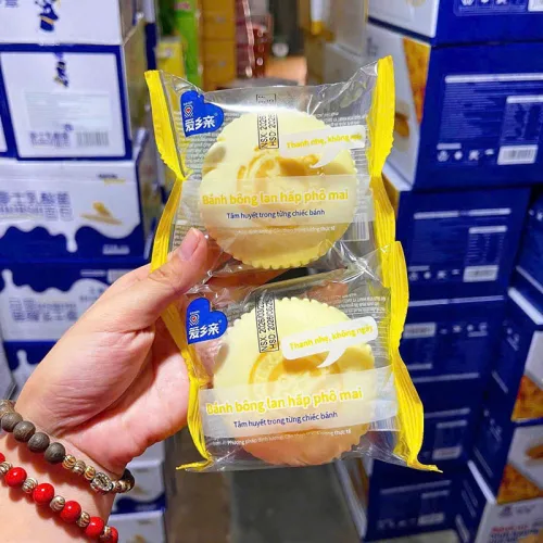 1 Cái Bánh Bông Lan Hấp Phô Mai AXIQIN