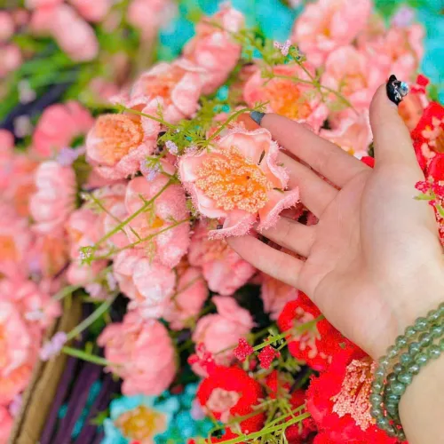 1 Cành HOA GẠO XỐP Nhiều Màu