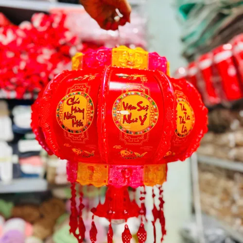 Cặp 2 Lồng Đèn Điện 3D Phản Quang Con Cá (2 Cái ) - Lồng Đèn Treo Trang Trí Tết 50cm