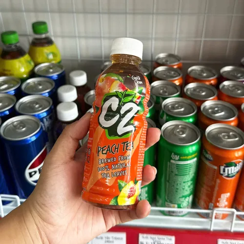 1 Chai Trà Xanh C2 Hương Đào Chai Nhỏ 225ml