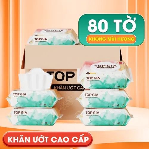 1 Gói Khăn Ướt 80 Tờ Ban Mai Topgia