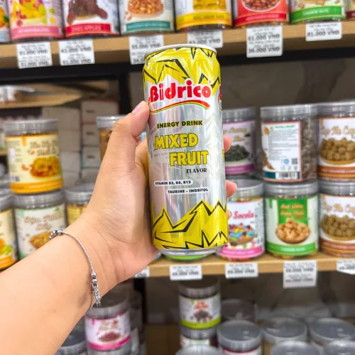 3 Lon Nước Tăng Lực Bidrico Vị Trái Cây - Nước Ngọt Bidrico Trái Cây 325ml/Lon
