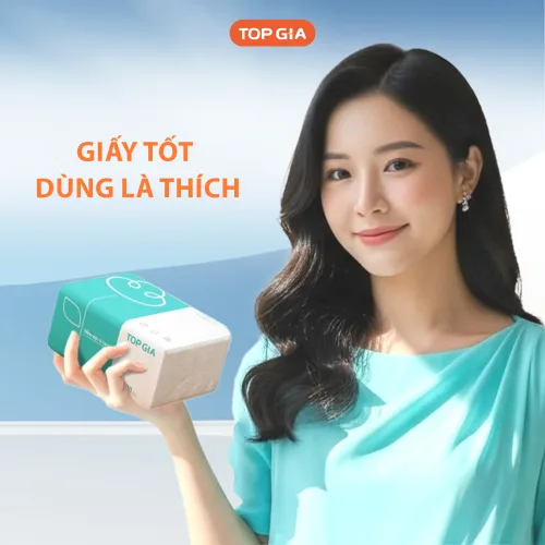 1 Thùng 16 Gói Giấy Ăn Topgia 3 Màu