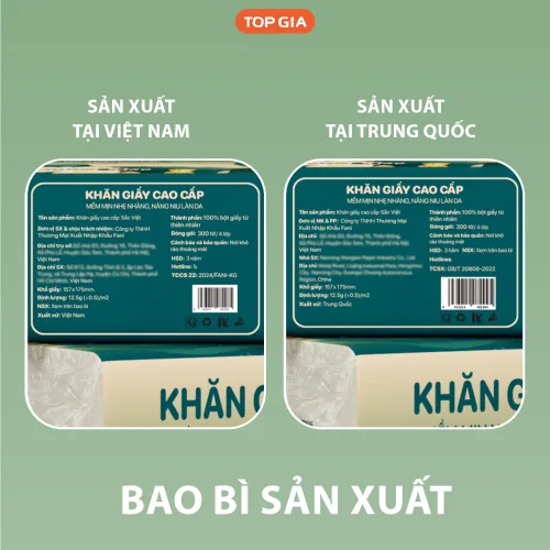 1 Thùng 20 Gói Giấy Ăn Topgia Sắc Việt