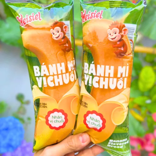 1 Thùng 2kg Bánh Mì Weisiel Trái Chuối - Bánh Mì Vị Chuối