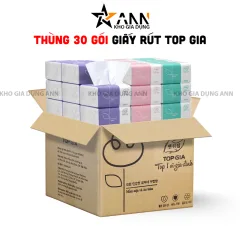 1 Thùng 30 Gói Khăn Giấy Ăn 3 Màu Top Gia Loại Nhỏ