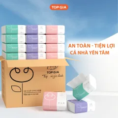 1 Thùng 40 Gói Giấy Ăn Topgia 3 Màu