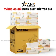 1 Thùng 40 Gói Khăn Giấy Ăn Sắc Màu Top Gia Loại Nhỏ