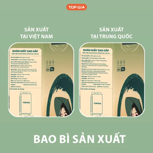 1 Thùng 6 Bịch Giấy Rút Đáy Topgia Sắc Việt