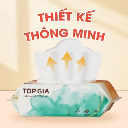 1 Thùng 6 Bịch Khăn Ướt 80 Tờ Topgia Ban Mai