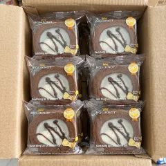 1 Thùng Bánh Bông Lan BOWKNOT Cacao Hình Tart - Thùng 24 Cái