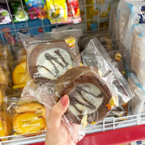 1 Thùng Bánh Bông Lan BOWKNOT Cacao Hình Tart - Thùng 24 Cái