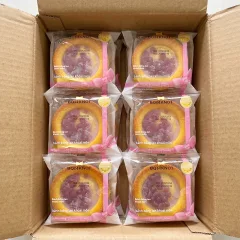 1 Thùng Bánh Bông Lan BOWKNOT Khoai Môn Hình Tart - Thùng 24 Cái