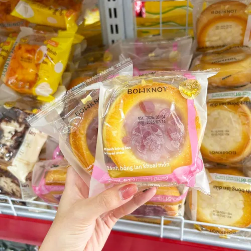 1 Thùng Bánh Bông Lan BOWKNOT Khoai Môn Hình Tart - Thùng 24 Cái