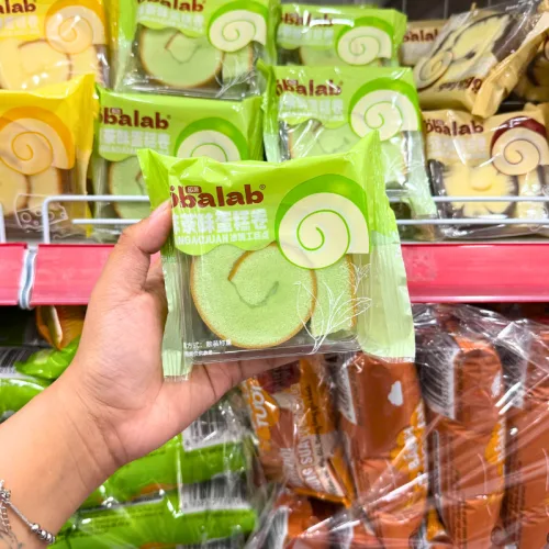 1 Thùng Bánh Bông Lan Cuộn OBALAB Vị Socola/ Vị Trà Xanh/ Vị Phô Mai (60g x 33 Cái)