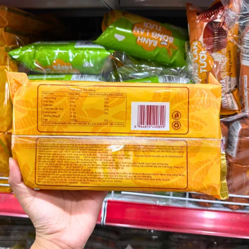 1 Thùng Bánh Bông Lan Laobeijing Foods Vị Sữa Chuối Khay (183g x 24 Khay)