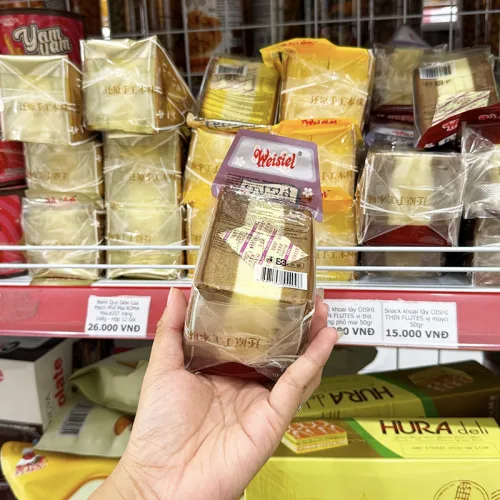1 Thùng Bánh Bông Lan Tam Giác Weisiel Vị Socola 2kg - Thùng 20 Cái