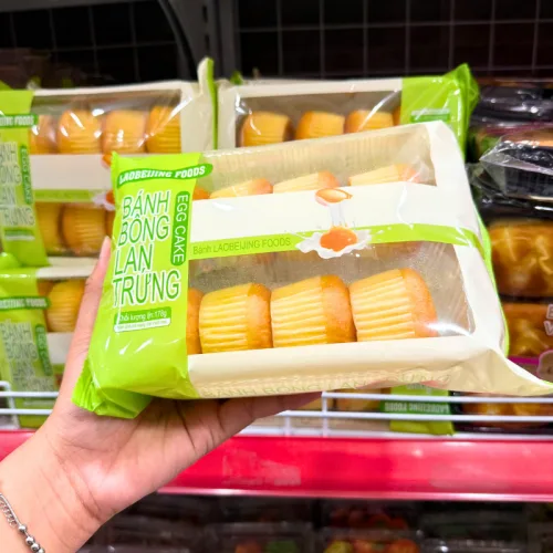 1 Thùng Bánh Bông Lan Trứng Mini Laobeijing Foods (183g x 24 Khay)
