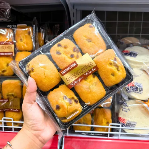 1 Thùng Bánh Bông Lan Vị Nho Laobeijing Foods Khay 6 Cái (183g x 24 Khay)