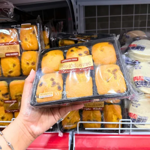 1 Thùng Bánh Bông Lan Vị Nho Laobeijing Foods Khay 6 Cái (183g x 24 Khay)