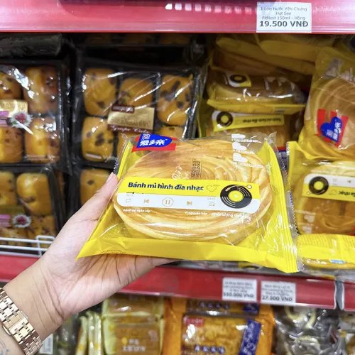 1 Thùng Bánh Mì Hình Đĩa Nhạc AXIQIN - Thùng 30 Cái