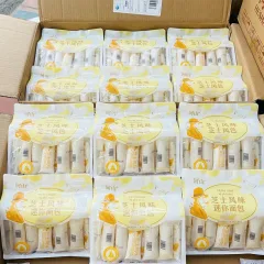 1 Thùng Bánh Mì Sữa Chua Mini Ông Già HESHAN Vị Phô Mai (360g x 12 Bịch)